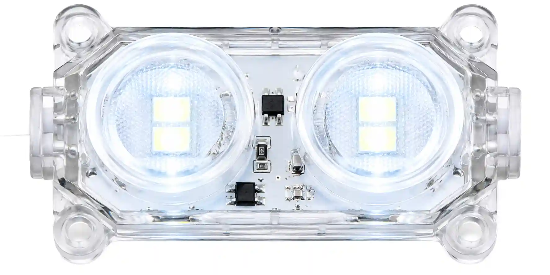 Optika LED modulu X0H2 s úhlem svícení 160 stupňů pro rovnoměrný rozptyl světla bez stínů